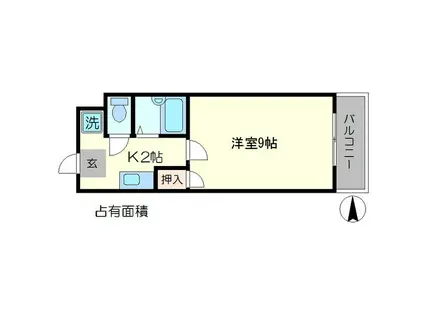 ラフィーネ四条堀川(1K/5階)の間取り写真