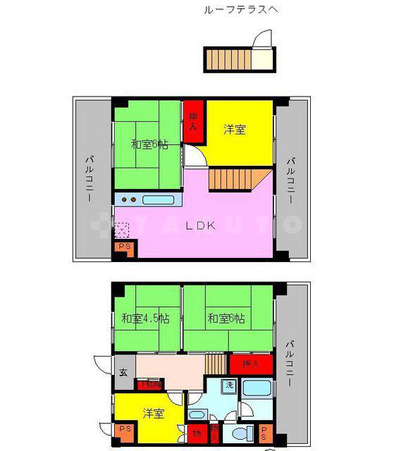 パークテラス桂川(5LDK/7階)の間取り写真