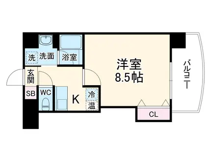 オマージュA(1K/5階)の間取り写真