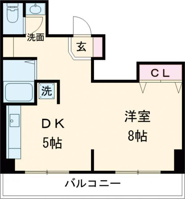 ノバエフ(1DK/2階)の間取り写真