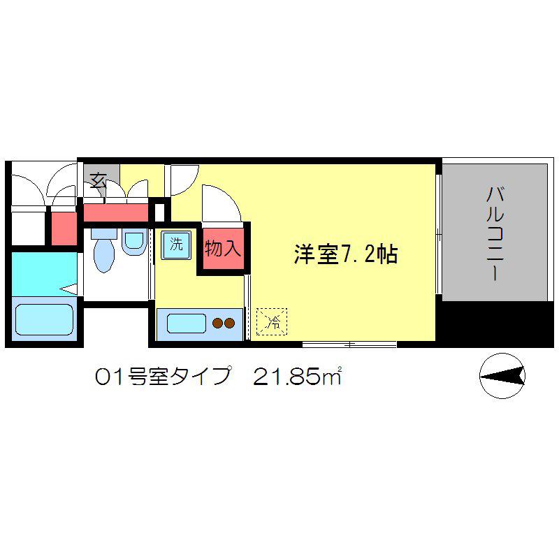 ベラジオ四条烏丸(1K/9階)の間取り写真
