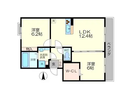 KOMEJYU(2LDK/1階)の間取り写真