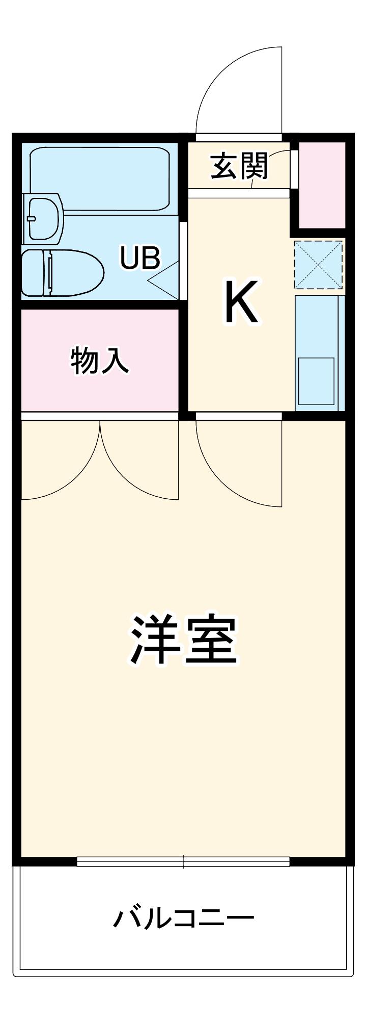 メゾン3番館(1K/1階)の間取り写真