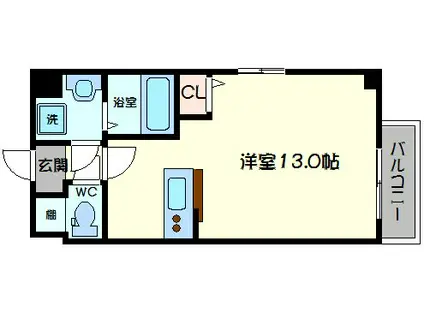 パーラム守口(ワンルーム/8階)の間取り写真