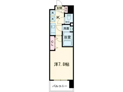 MASU NO 茨木(1K/1階)の間取り写真