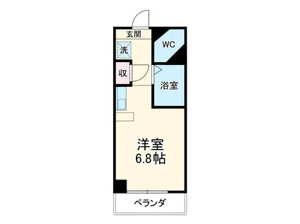 ドール塩釜口(ワンルーム/3階)の間取り写真