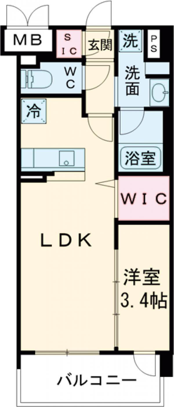アトリオフラッツ井尻(1LDK/1階)の間取り写真