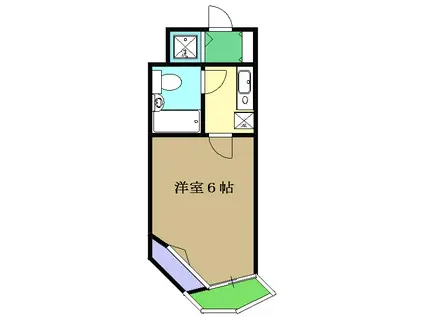 フェニックス芦花公園駅前壱番館(1K/1階)の間取り写真