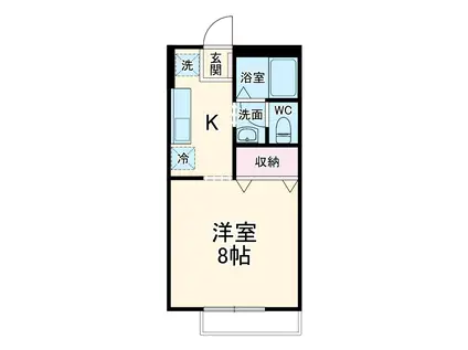 コンフォール井出(1K/2階)の間取り写真