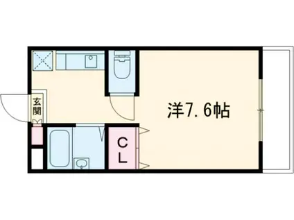 ファランドールK(1K/1階)の間取り写真