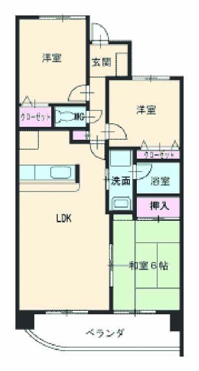 グランドメゾン徳重(3LDK/1階)の間取り写真