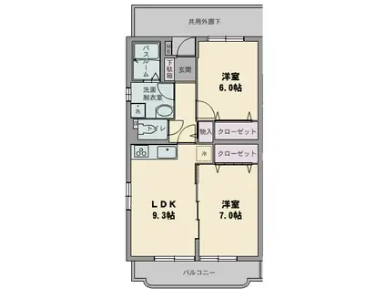 トレンタ・ノーべ(2LDK/1階)の間取り写真