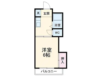 コーポラス藤(1DK/1階)の間取り写真