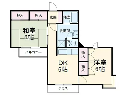 アートヴィラ(2LDK/4階)の間取り写真