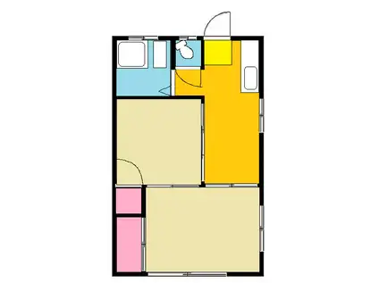 すみれハウス(2K/1階)の間取り写真