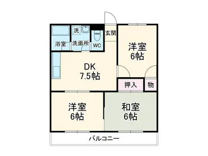 M・クリノキ(3DK/2階)の間取り写真