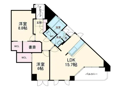 LE CIEL 八事(2SLDK/2階)の間取り写真