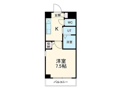 LIEBEN VILLA(1K/2階)の間取り写真