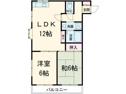 MORIZENマンション(2LDK/4階)の間取り写真