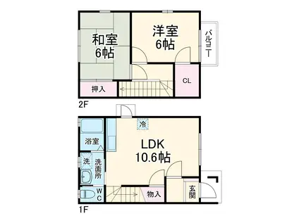 プラザ　Ｔ　Ａ棟(2LDK)の間取り写真