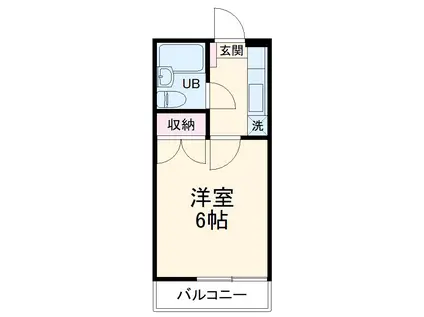 ラルーチェ姫宮(1K/1階)の間取り写真