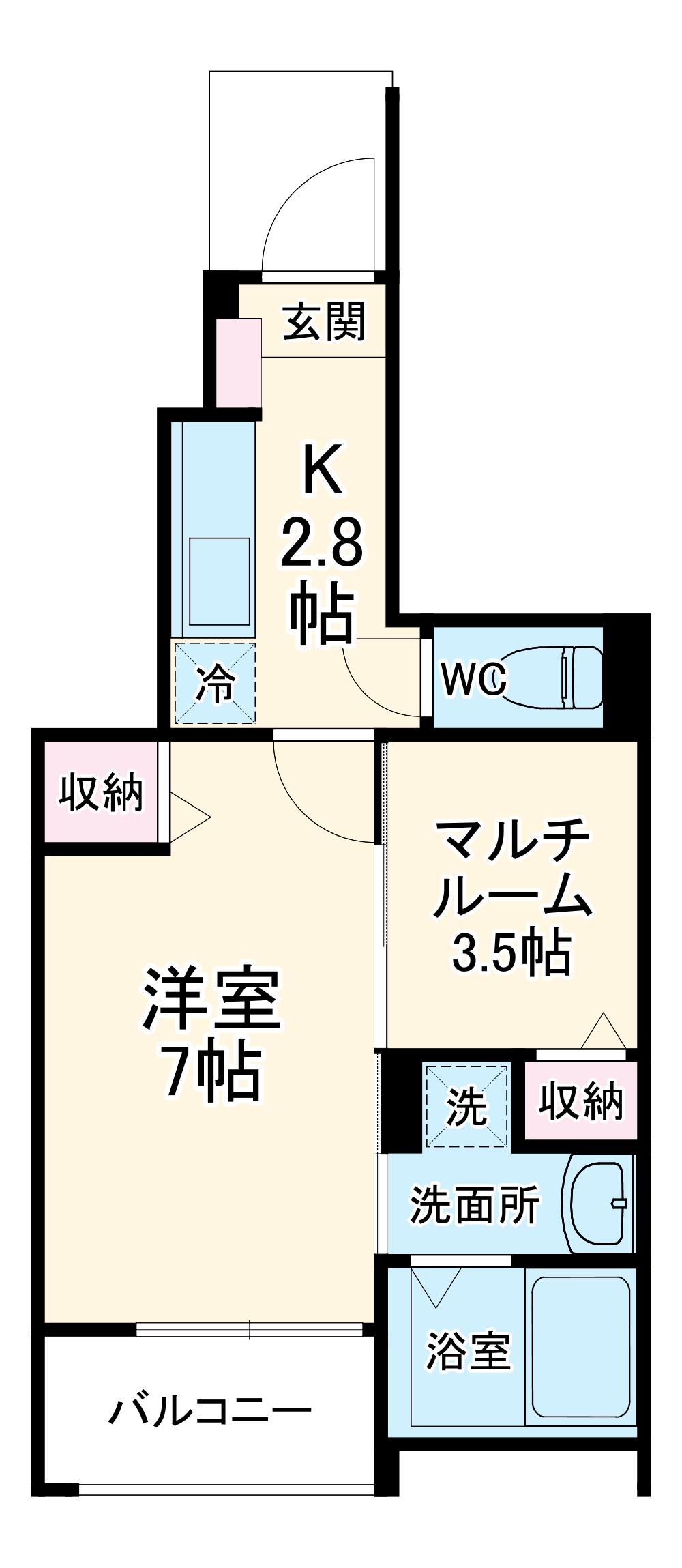 BLANCOSTA SQUARE(1SK)の間取り写真