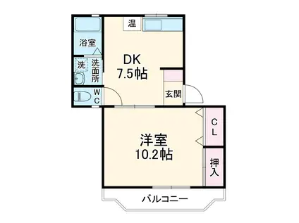 BIG STONE21(1DK/1階)の間取り写真