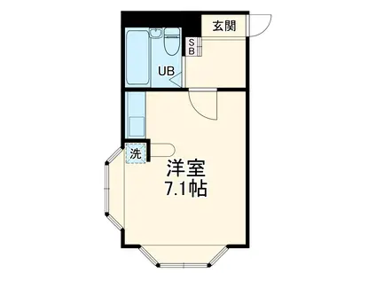 ベルピア飯能第2(ワンルーム/2階)の間取り写真