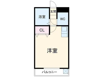 メゾン石川B(ワンルーム/2階)の間取り写真