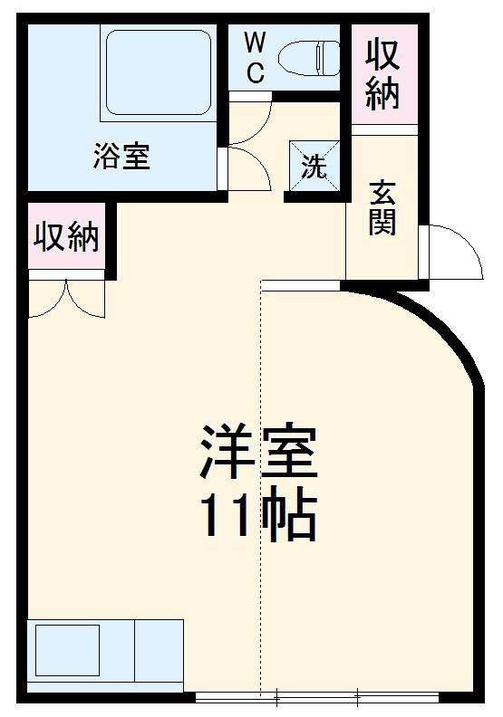 ルーセント住吉(ワンルーム/2階)の間取り写真