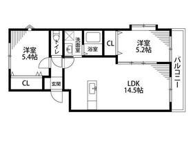 サニーコート高丘(2LDK/1階)の間取り写真