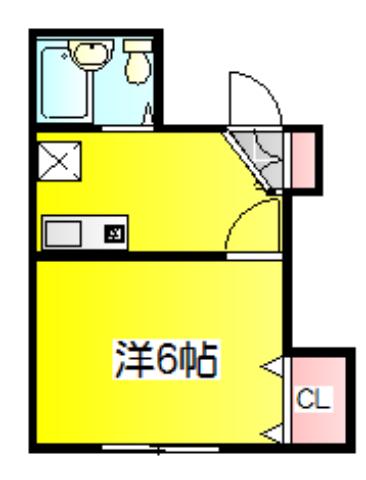 クリスタルコーポ3(1K/1階)の間取り写真