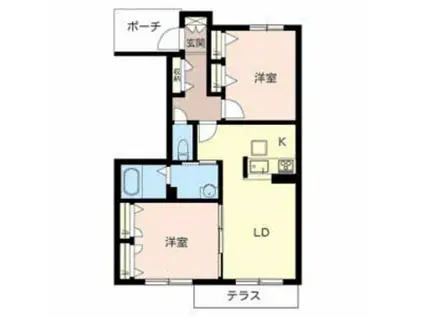 シャーメゾンエンジェル(2LDK/1階)の間取り写真