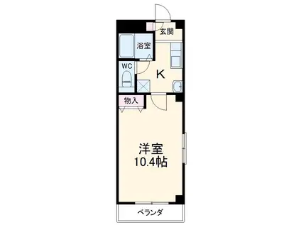 アビターレ・S(1K/1階)の間取り写真