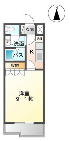 MARINE FORT(1K/1階)の間取り写真