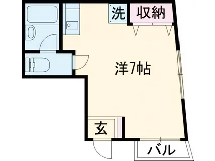 マンション里(ワンルーム/4階)の間取り写真