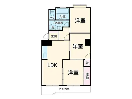 エミナンス弥富が丘(3LDK/1階)の間取り写真