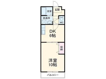 スプランドゥール半田山(1DK/1階)の間取り写真