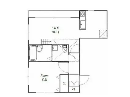 アメリカンリバティ小手指Ⅱ(1LDK/2階)の間取り写真