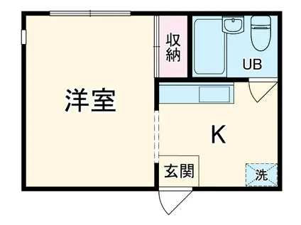 エミネンス山中(1K/4階)の間取り写真