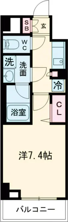メインステージ北千住VII 2階階 間取り