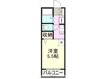 クリア函南(1K/2階)の間取り写真