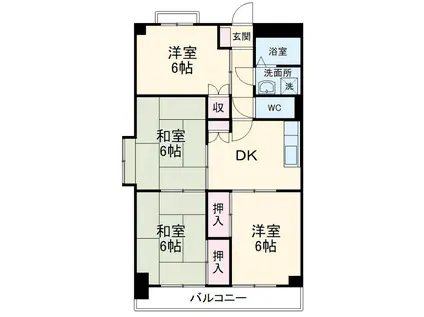 シェモアヤトミ(4DK/3階)の間取り写真