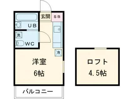 ホワイトウイング鈴木(1K/2階)の間取り写真