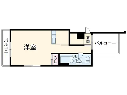 HATAYAアパートメント(ワンルーム/3階)の間取り写真