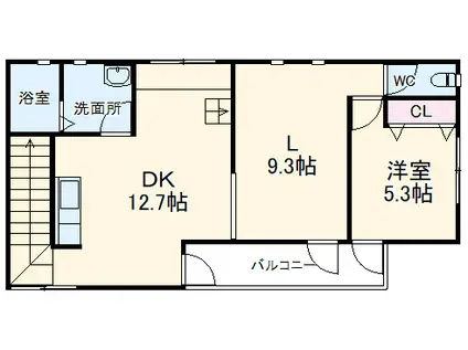 ソレイユ湘南鵠沼(1LDK/2階)の間取り写真