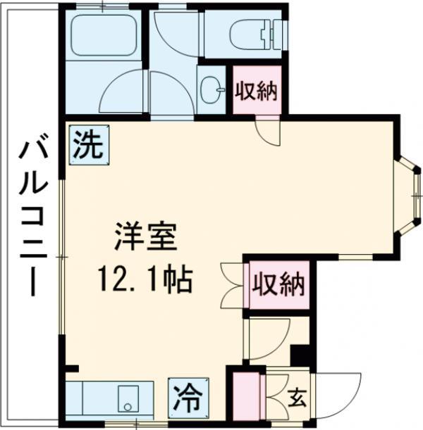 ミルコマンション(ワンルーム/3階)の間取り写真