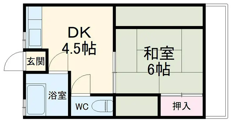 第2丸池ハイツ 2階階 間取り