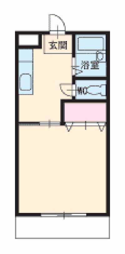 AIコーポ(1K/2階)の間取り写真