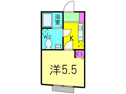 オルソ小根本フォーシーズンズ(1K/3階)の間取り写真